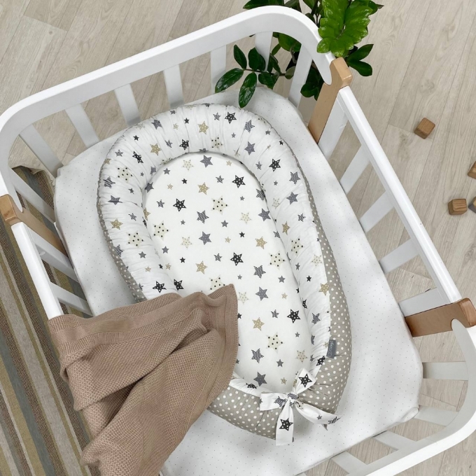 Protectie somn – Baby Nest patut bebe Stars Grey